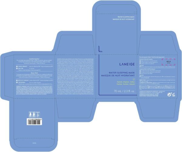 LANEIGE Water Sleeping Mask: Hydrate, Boost Clarity, and Visibly Brighten with Squalane & Sleep-Biome Technology, 2.4 fl. oz. - Imagem 7