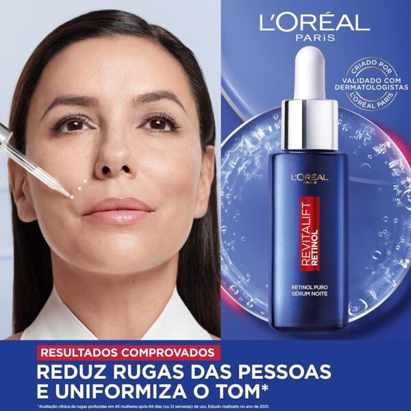 L'Oréal Paris Sérum Retinol Noturno Antirrugas Revitalift, 30ml - Imagem 2