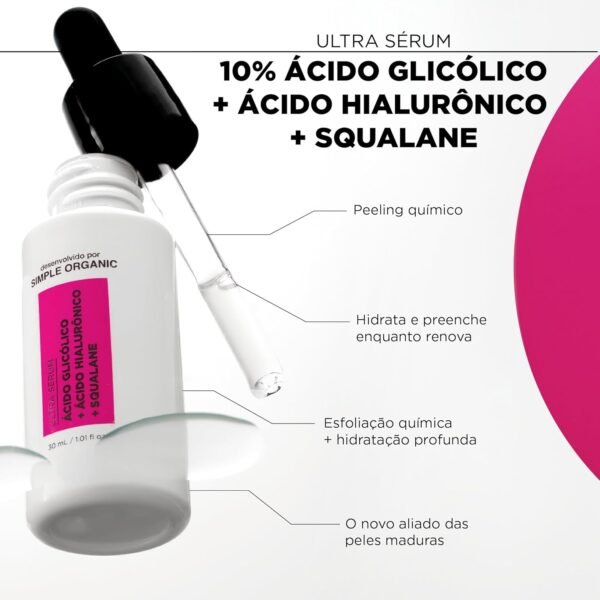 Ultra Sérum Simple Organic 10% Ácido Glicólico 30ml - Image 3