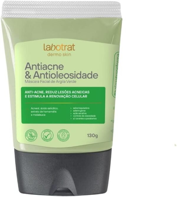Labotrat Máscara Facial Argila Verde Antiacne - 130G - Imagem 3