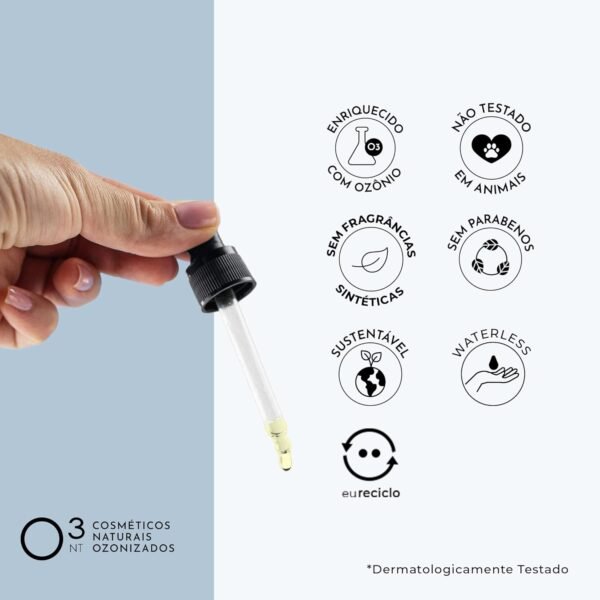 O3NT Skin Sérum Multifuncional - Todos os Tipos de Pele - Skin Care - Dermocosmético Natural Ozonizado - Tratamento Terapêutico de Alta Performance - Imagem 6