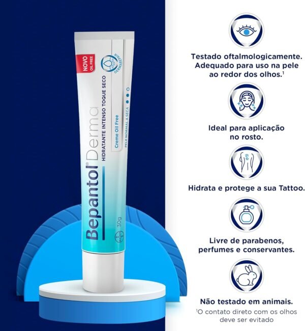 Bepantol Derma Toque Seco 30g, Oil Free, Hidratante Facial e Corporal - Imagem 3