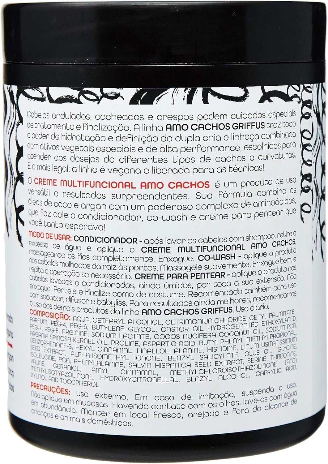 Griffus Creme Multifuncional Amo Cachos 1 Kg Cosméticos 2 Griffus Creme Multifuncional Amo Cachos 1 Kg Cosméticos - Imagem 2