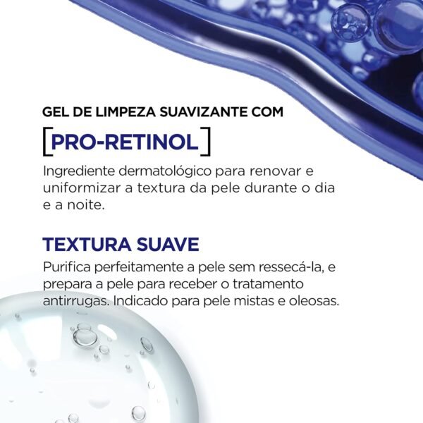 L'Oréal Paris Gel de Limpeza Facial Suavizante com Pro-Retinol Revitalift, 150g - Imagem 3