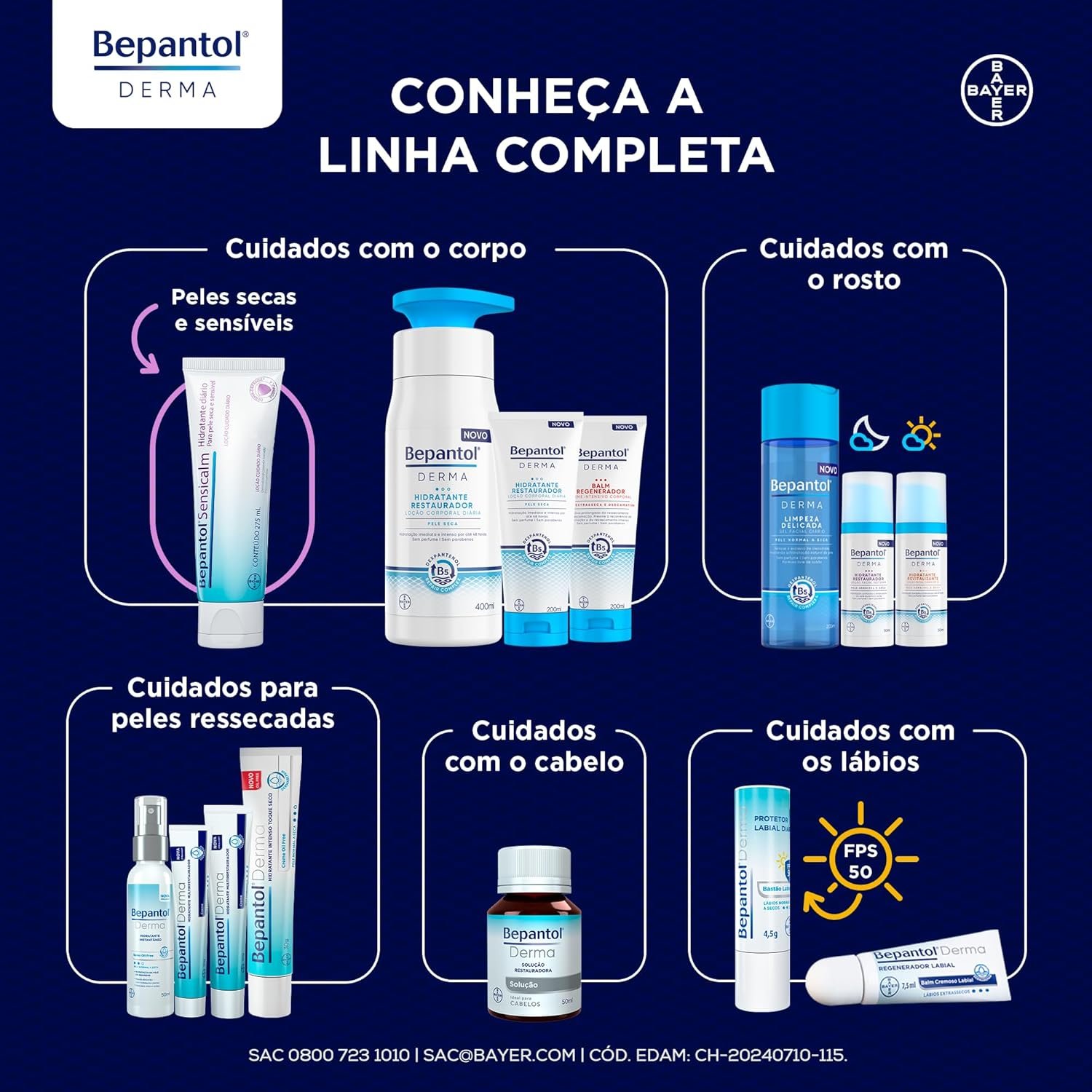 Bepantol Derma Hidratante Corporal e Hidratante Facial, Hidratação Instantânea, Spray 50ml 3 Bepantol Derma Hidratante Corporal e Hidratante Facial, Hidratação Instantânea, Spray 50ml - Imagem 3