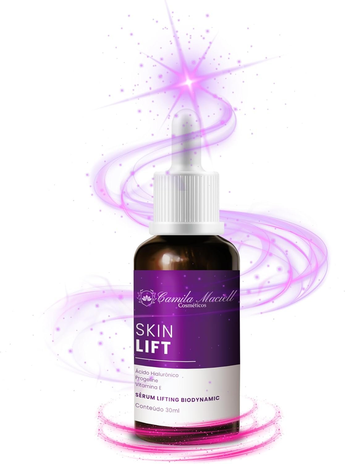 Sérum Facial Skin Lift Camila Maciell, Sérum Hidratante com Ácido Hialurônico, Progeline e Vitamina E + Firmeza, Luminosidade e Preenchimento – 30ml 3 Sérum Facial Skin Lift Camila Maciell, Sérum Hidratante com Ácido Hialurônico, Progeline e Vitamina E + Firmeza, Luminosidade e Preenchimento – 30ml - Imagem 3