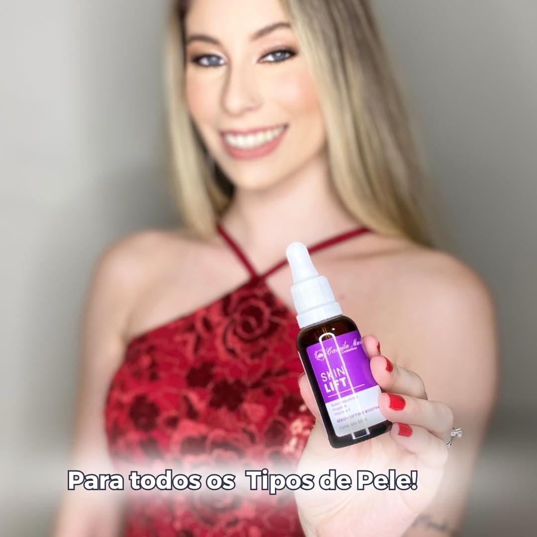 Sérum Facial Skin Lift Camila Maciell, Sérum Hidratante com Ácido Hialurônico, Progeline e Vitamina E + Firmeza, Luminosidade e Preenchimento – 30ml 4 Sérum Facial Skin Lift Camila Maciell, Sérum Hidratante com Ácido Hialurônico, Progeline e Vitamina E + Firmeza, Luminosidade e Preenchimento – 30ml - Imagem 4