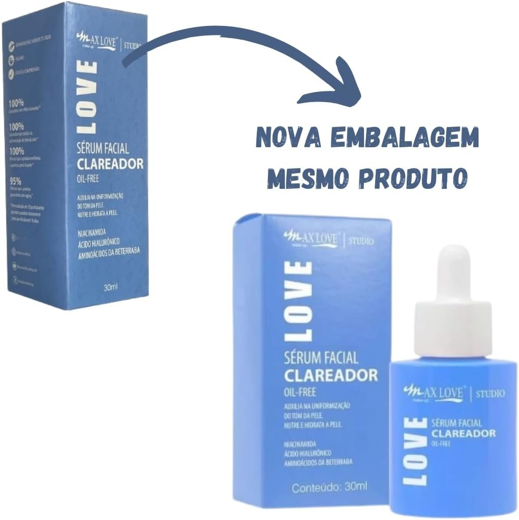 Kit Max Love Sérum Facial Vitamina C + Sérum Clareador 3 Kit Max Love Sérum Facial Vitamina C + Sérum Clareador - Imagem 3
