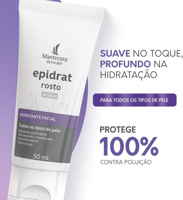 Mantecorp Epidrat Acqua 50ML – Hidratante Facial Ultraleve com Chá Verde e Hidratação por 48H - Imagem 4