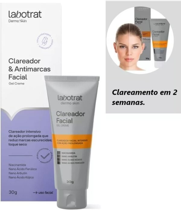 Clareador e antimarcas Facial Dermo Skin nano tecnologia Antioxidante Original - Imagem 2