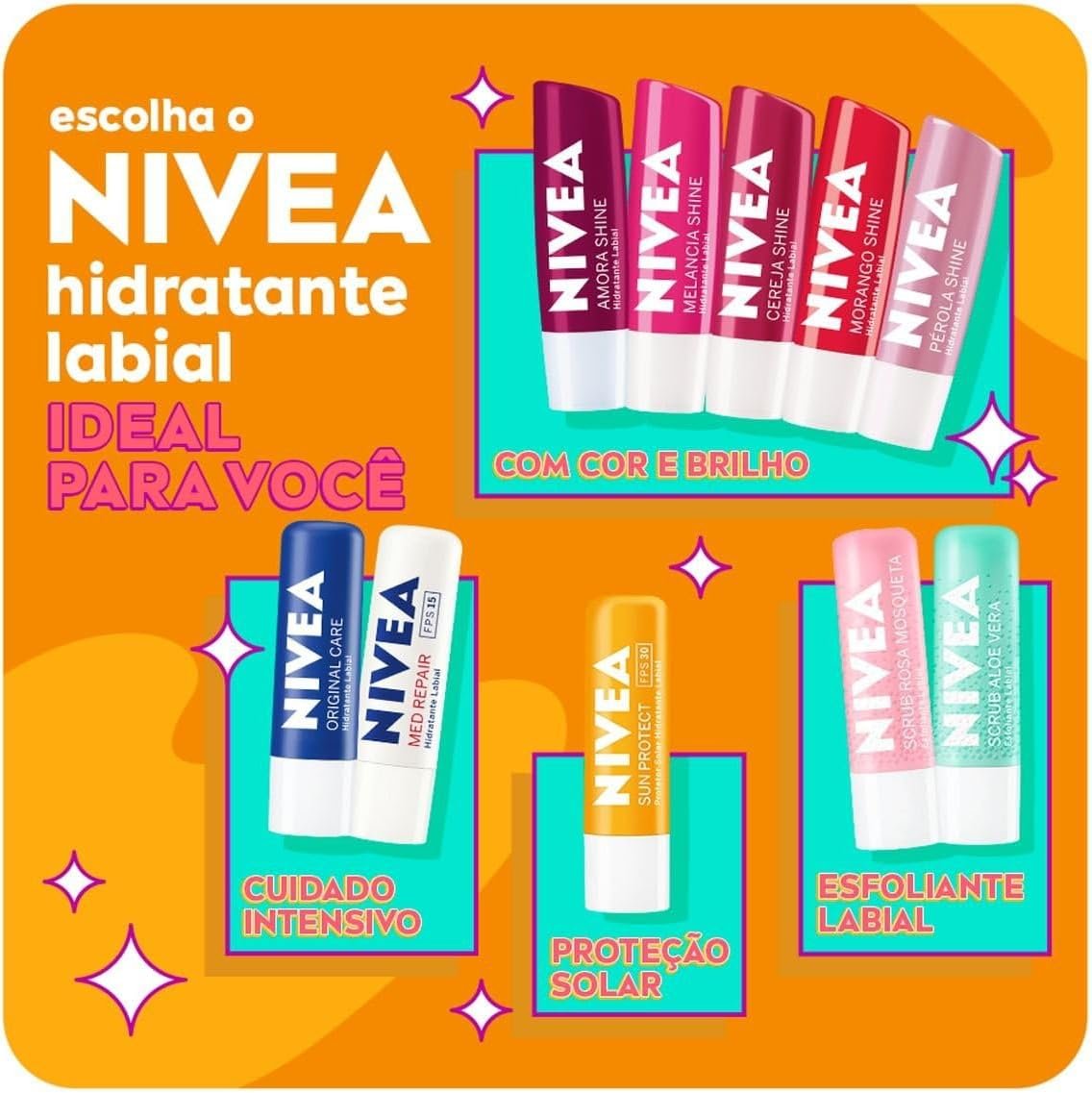 NIVEA Protetor Solar Hidratante Labial Sun Protect FPS 30 4,8 g - Lábios protegidos do sol e do ressecamento, alta proteção contra os raios UVA/UVB, com extrato de girassol e Vitamina E 5 NIVEA Protetor Solar Hidratante Labial Sun Protect FPS 30 4,8 g - Lábios protegidos do sol e do ressecamento, alta proteção contra os raios UVA/UVB, com extrato de girassol e Vitamina E - Imagem 8
