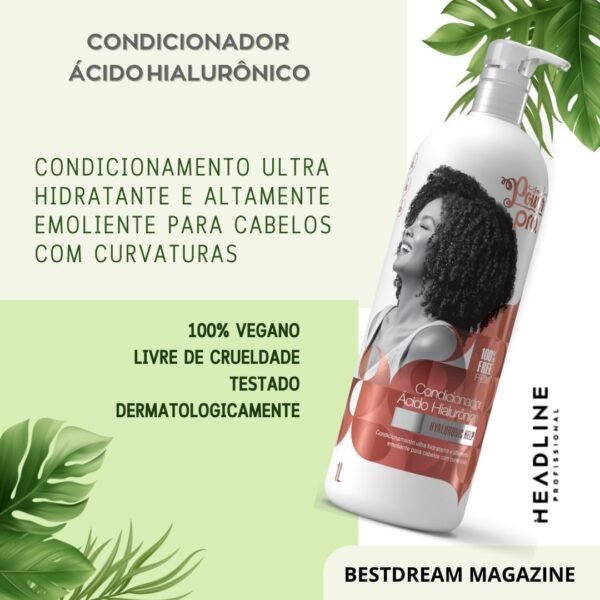 Kit Shampoo Condicionador E Gelatina Soul Power Pro Acido Hialuronico Hidratante Vegano Grande - Imagem 3