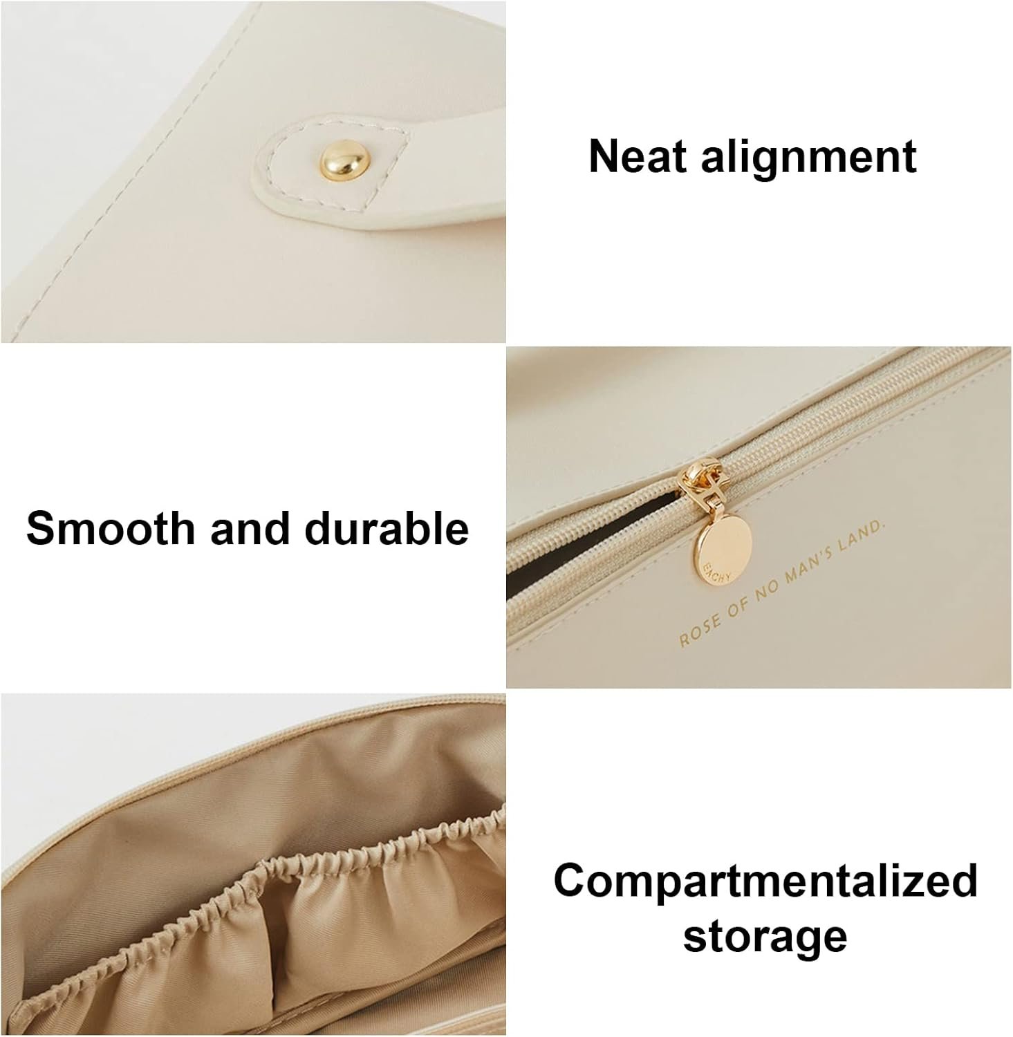 ERYUE Bolsa de cosméticos organizadora de maquiagem portátil de grande capacidade 3 ERYUE Bolsa de cosméticos organizadora de maquiagem portátil de grande capacidade - Imagem 3