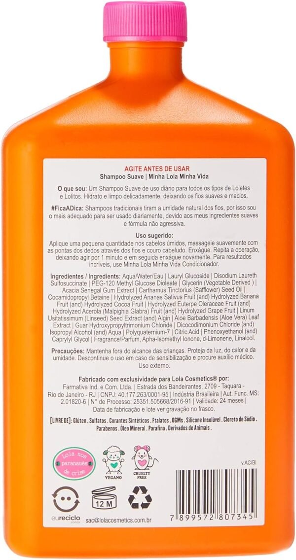 Lola Cosmetics Minha Vida Shampoo, 500ml, BLZ Lola - Imagem 2