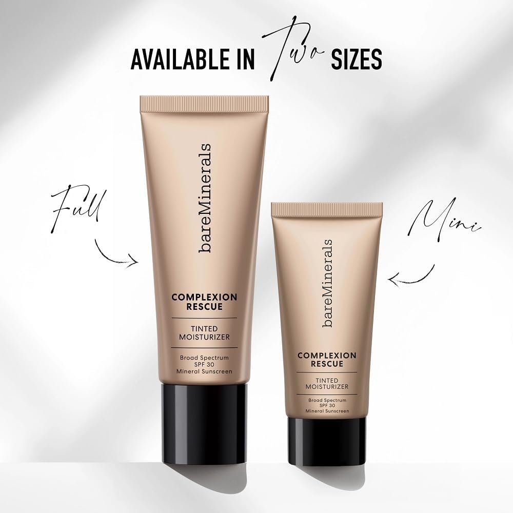bareMinerals Hidratante Facial Com Cor Complexion Rescue Com Fps 30, Protetor Solar Mineral Vegano Com Cor E Ácido Hialurônico, Tamanho Mini, Trigo 4,5 5 bareMinerals Hidratante Facial Com Cor Complexion Rescue Com Fps 30, Protetor Solar Mineral Vegano Com Cor E Ácido Hialurônico, Tamanho Mini, Trigo 4,5 - Imagem 7