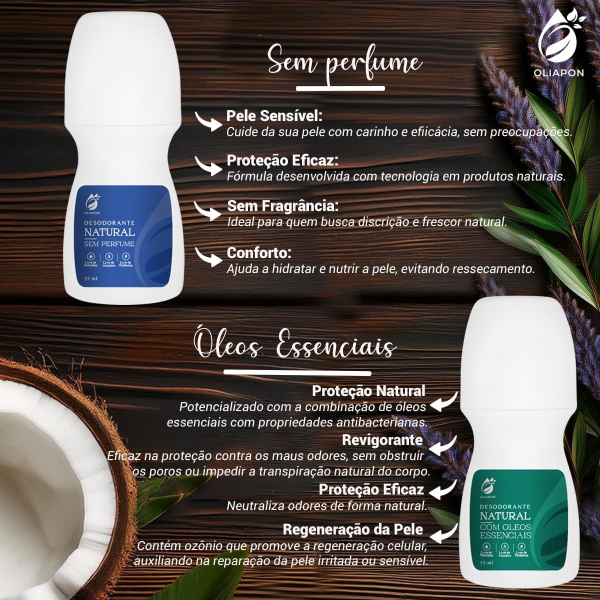Desodorante Natural Sem Perfume Oliapon – Proteção Eficaz Sem Alumínio, Vegano e Livre de Parabenos 4 Desodorante Natural Sem Perfume Oliapon – Proteção Eficaz Sem Alumínio, Vegano e Livre de Parabenos - Imagem 4