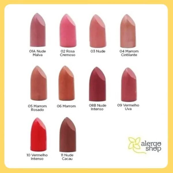 Batom Alergoshop Hipoalergênico Cremoso Eclat Antialérgico (02 Rosa Cremoso) - Imagem 3