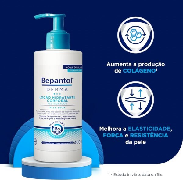 Bepantol Derma Hidratante Corporal, Restaurador para Pele Seca, 400ml - Imagem 2