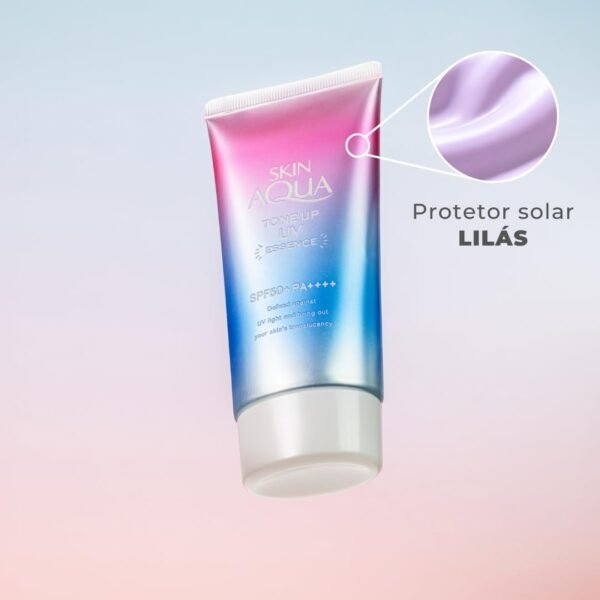 SKIN AQUA® Tone Up UV Essence 80g Protetor Solar Facial FPS50 Uniformiza tons amarelados e hidrata a pele com Ácido Hialurônico - Imagem 3