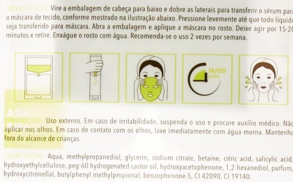 Océane Máscara Facial com Ácido Salicílico - Serum Face Mask 20ml - Imagem 3