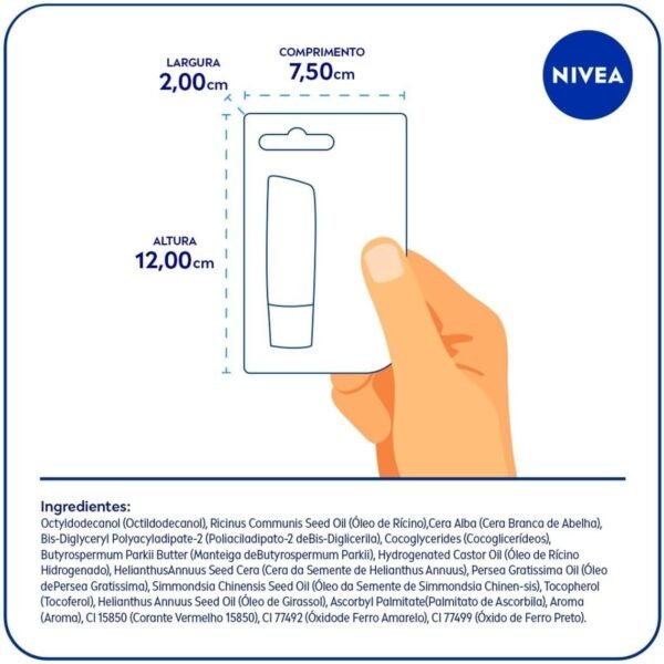 NIVEA Hidratante Labial Cereja Shine 4,8g - Cuidado e proteção para seus lábios por 24h, além de delicioso aroma de cereja e delicado brilho rosa - Imagem 10