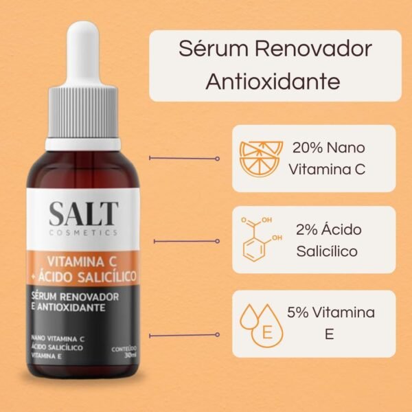 Sérum Vitamina C + Ácido Salicílico + Vitamina E - Salt Cosmetics - Imagem 3