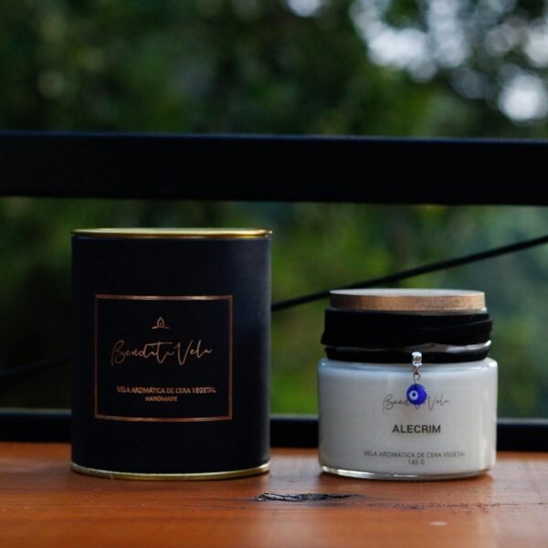 Vela Vegetal Aroma Alecrim Vidro Og - Bendita Vela - Imagem 2