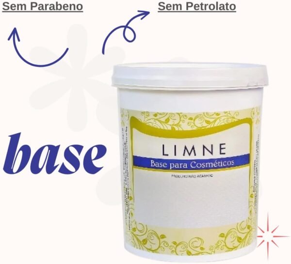 Base Creme Hidratante Vegano Sem Parabeno Sem Petrolato Com Óleo de Amêndoas e Semente de Uva 1kg - Imagem 3