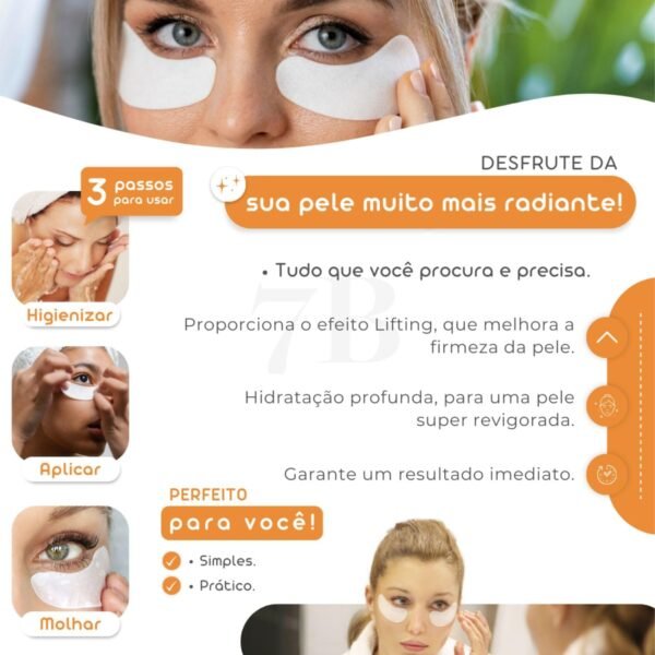 Máscara de Colágeno Hidrolisado Dissolve na Pele com Hiarulônico Filme Solúvel Facial Firmeza da Pele Tratamento Máximo 30 Pcs - Imagem 3