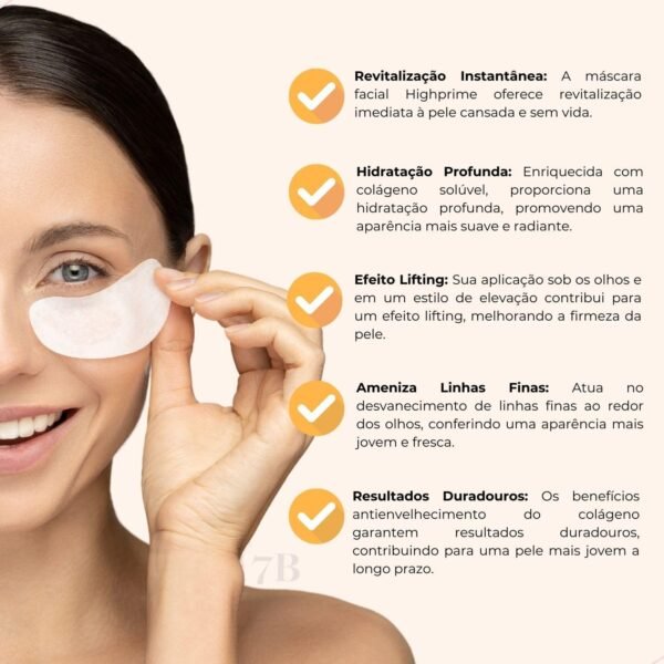 Máscara de Colágeno Hidrolisado Dissolve na Pele com Hiarulônico Filme Solúvel Facial Firmeza da Pele Tratamento Máximo 30 Pcs - Imagem 5