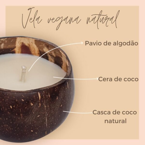 Vela Sustentável E Vegana 100% Natural De Baunilha - Imagem 2