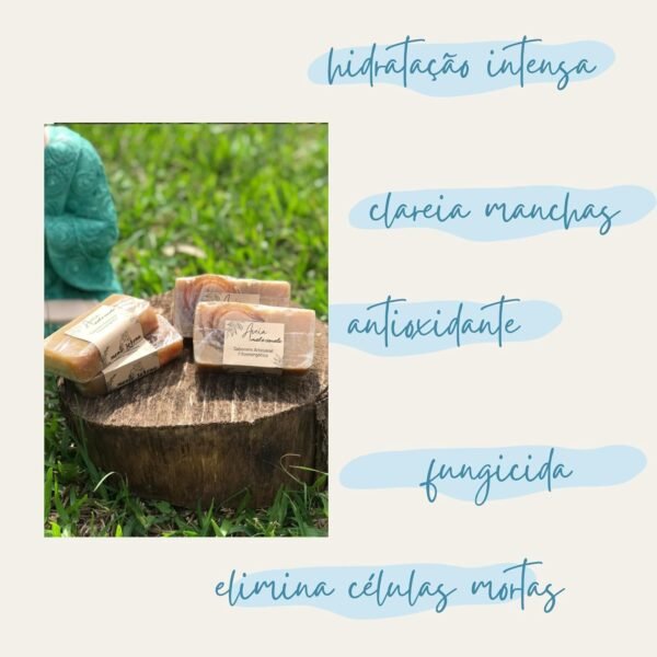 Kit com 3 Sabonetes Artesanais Naturais Aveia, Mel e Canela com Óleo Essencial de Alecrim. Fitocosmético Terapêutico, Hipoalergênico, Hidratante, Purificante e Revitalizante. 3 Unidades. - Imagem 9