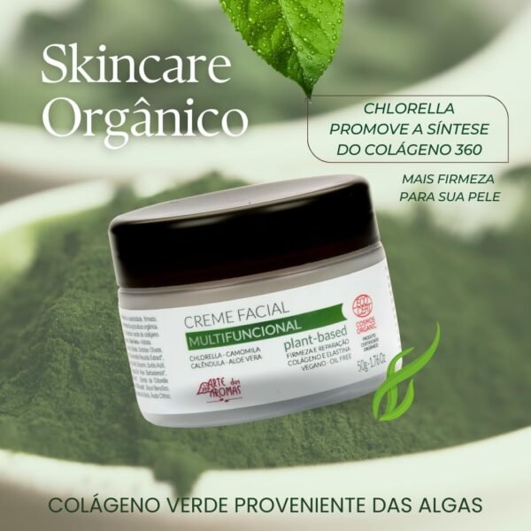 Creme facial Multifuncional Certificado Orgânico Ecocert Cosmos Arte dos Aromas 50g - Imagem 3