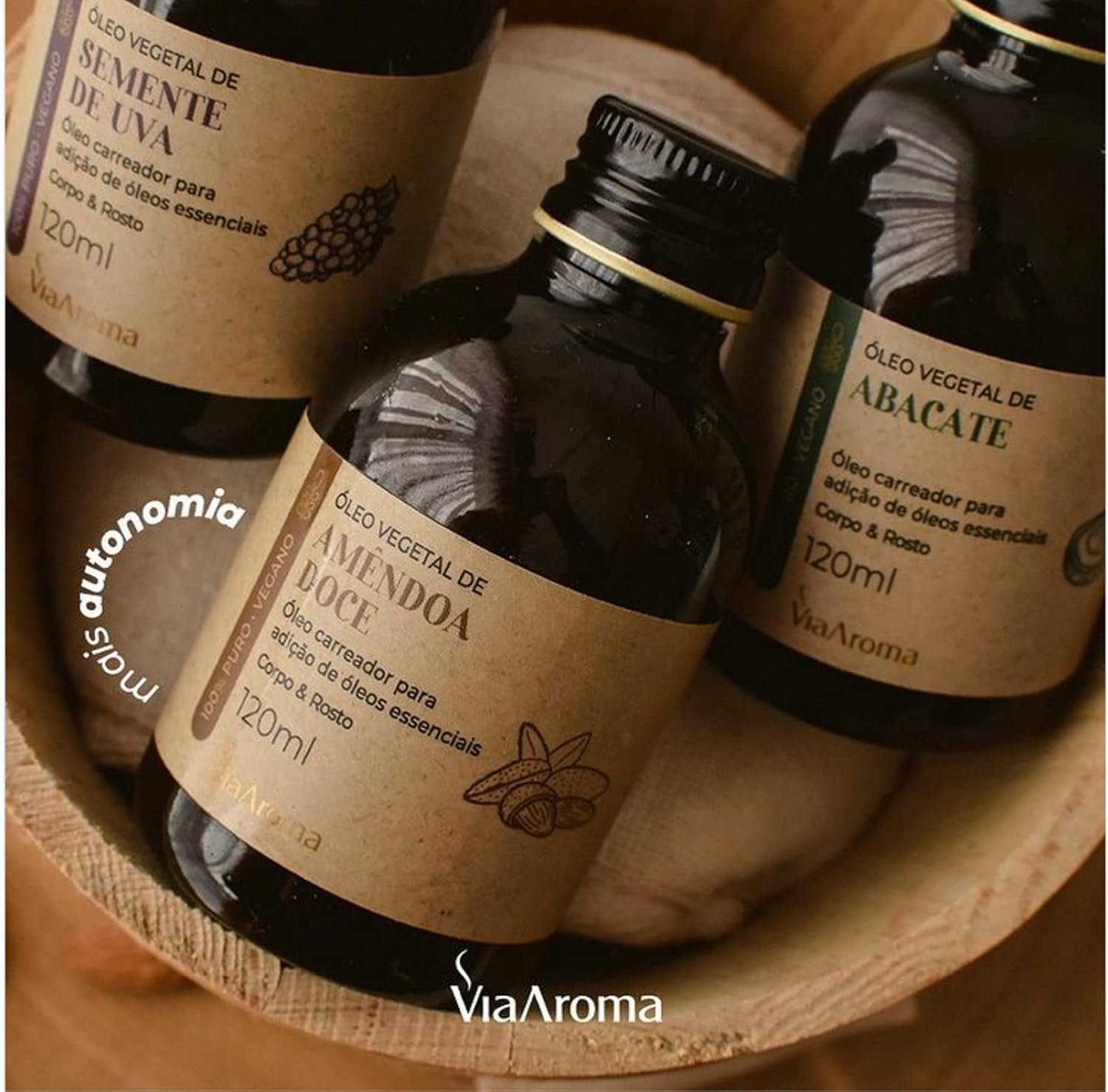 Óleo Vegetal De Semente De Uva - 100% Puro e Vegano | Alto Poder De Hidratação Para Corpo e Rosto 120ml - Via Aroma 3 Óleo Vegetal De Semente De Uva - 100% Puro e Vegano | Alto Poder De Hidratação Para Corpo e Rosto 120ml - Via Aroma - Imagem 3