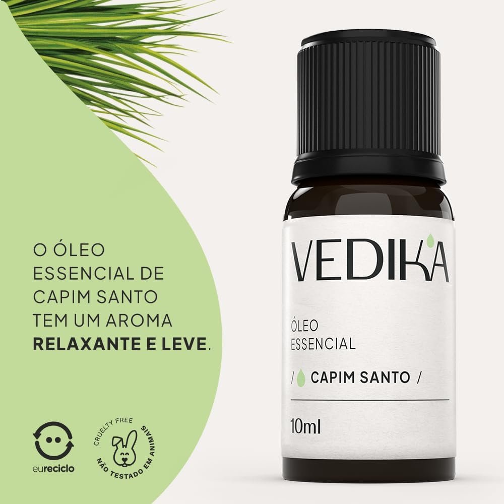 Óleo Essencial Vedika - Capim Santo 10ml 3 Óleo Essencial Vedika - Capim Santo 10ml - Imagem 3