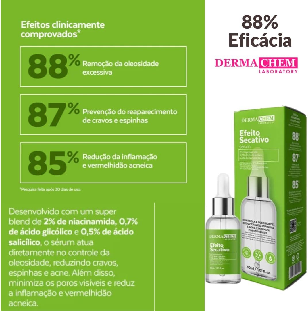 Kit Skincare Anti Acne e Oleosidade Sabonete + Esfoliante + Gel Hidratante + Serum Efeito Secativo Dermachem 4 Kit Skincare Anti Acne e Oleosidade Sabonete + Esfoliante + Gel Hidratante + Serum Efeito Secativo Dermachem - Imagem 4