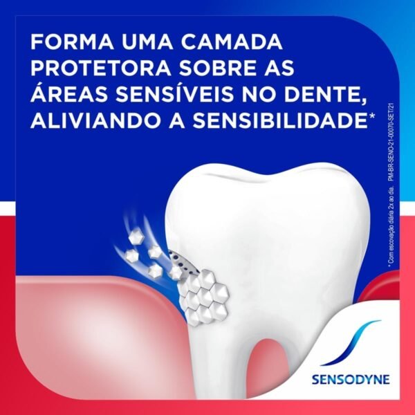 Sensodyne Creme Dental para Sensibilidade e Gengivas Whitening com Flúor, Clareamento Dental, 100g - Imagem 4