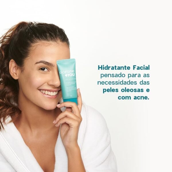 Océane Oceane Hidratante Facial Com Niacinamida E Ácido Salicílico Moisturizer 4You 50G - Imagem 3