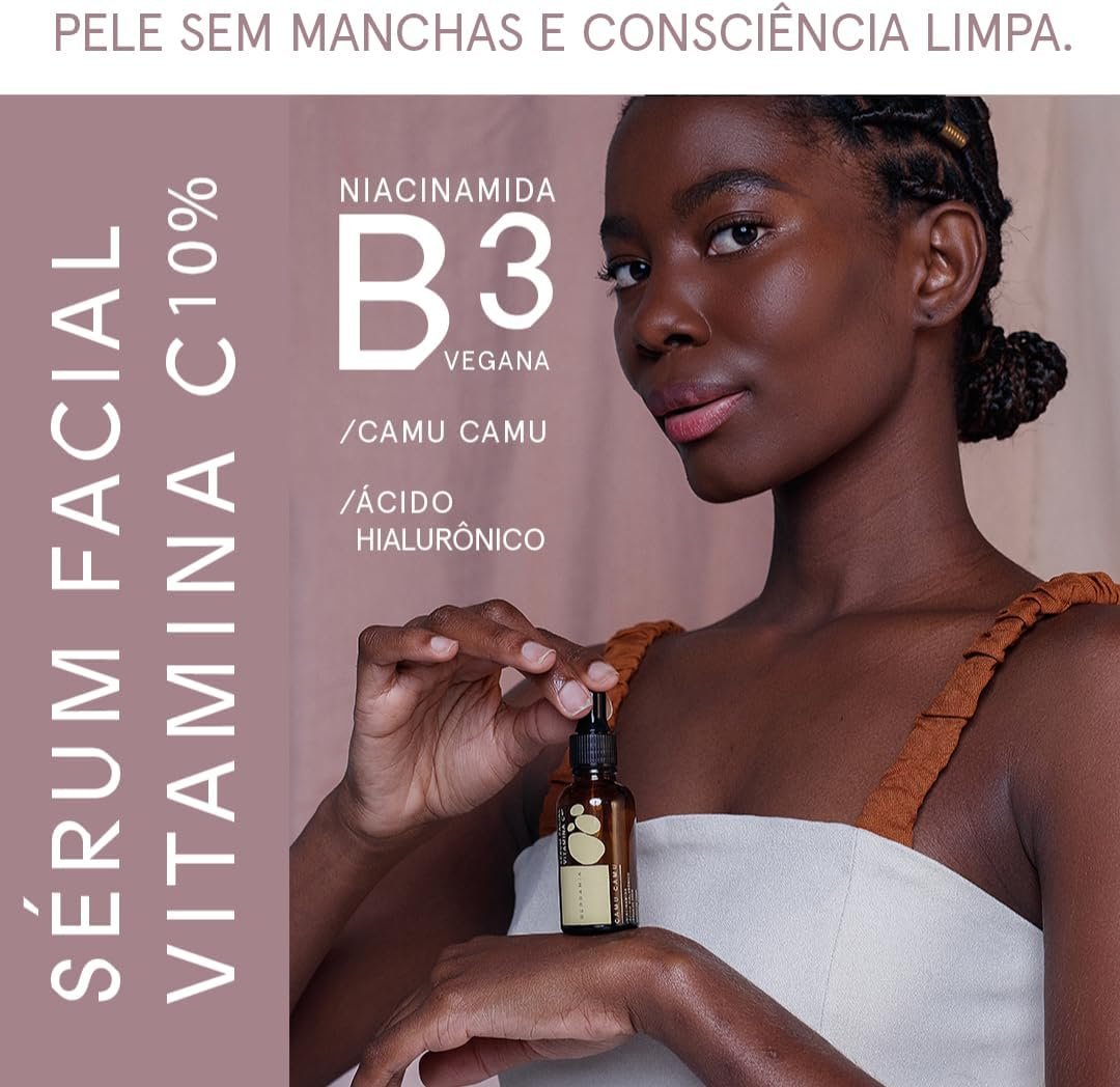Hidratante Facial Vegano Sérum Antioxidante de Vitamina C 2 Hidratante Facial Vegano Sérum Antioxidante de Vitamina C - Imagem 2