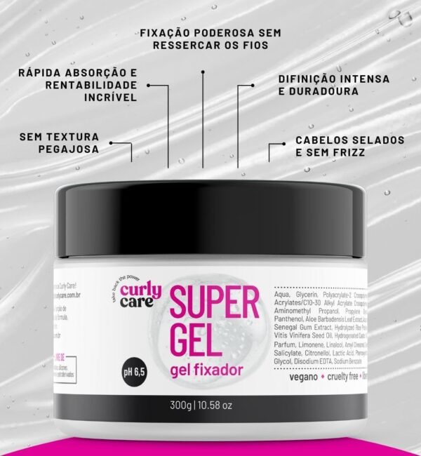 Curly Care, Kit Spume, High, Be Strong, Super Gel e Gloss Óleo Curly Care - Imagem 4