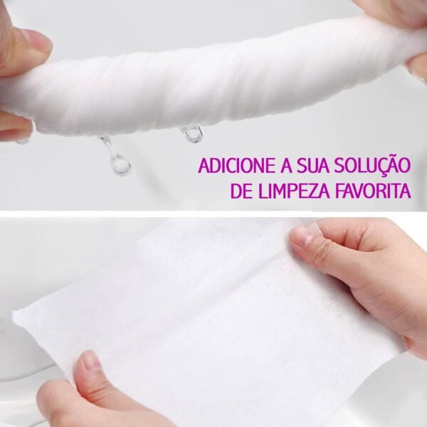 Lenço Demaquilante Seco Soft Skin 300 Unidades – Ideal para Limpeza de Pele, Remoção de Maquiagem e Higiene Diária, Macio e Resistente, Uso Prático e Versátil para Rotina de Cuidados. - Imagem 4