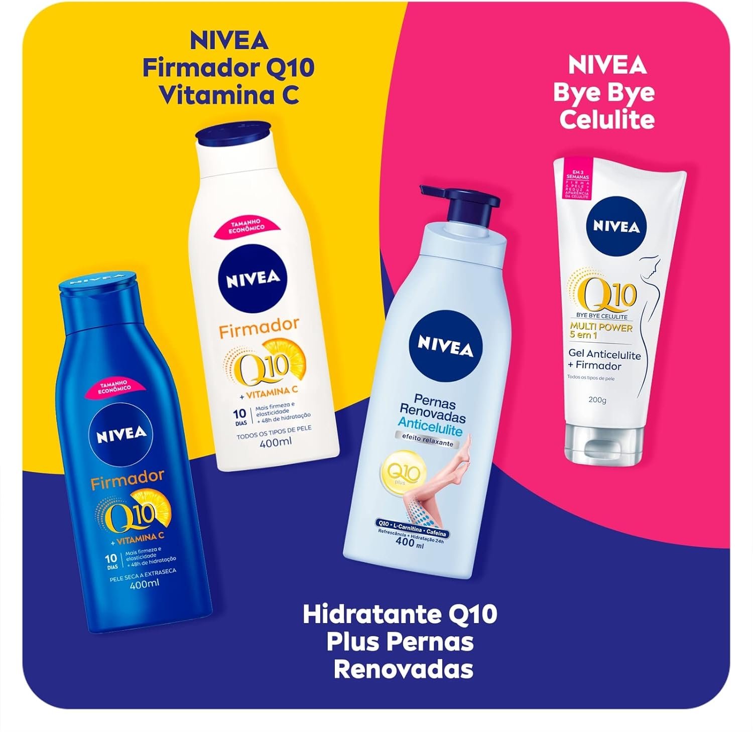 NIVEA Hidratante Desodorante Anticelulite Q10 Pernas Renovadas 400ml - Melhora visivelmente a aparência das celulites e firma a pele em 4 semanas 3 NIVEA Hidratante Desodorante Anticelulite Q10 Pernas Renovadas 400ml - Melhora visivelmente a aparência das celulites e firma a pele em 4 semanas - Imagem 3