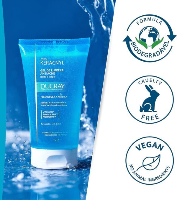 Keracnyl Gel de Limpeza Antiacne 60G - Ducray - Imagem 6