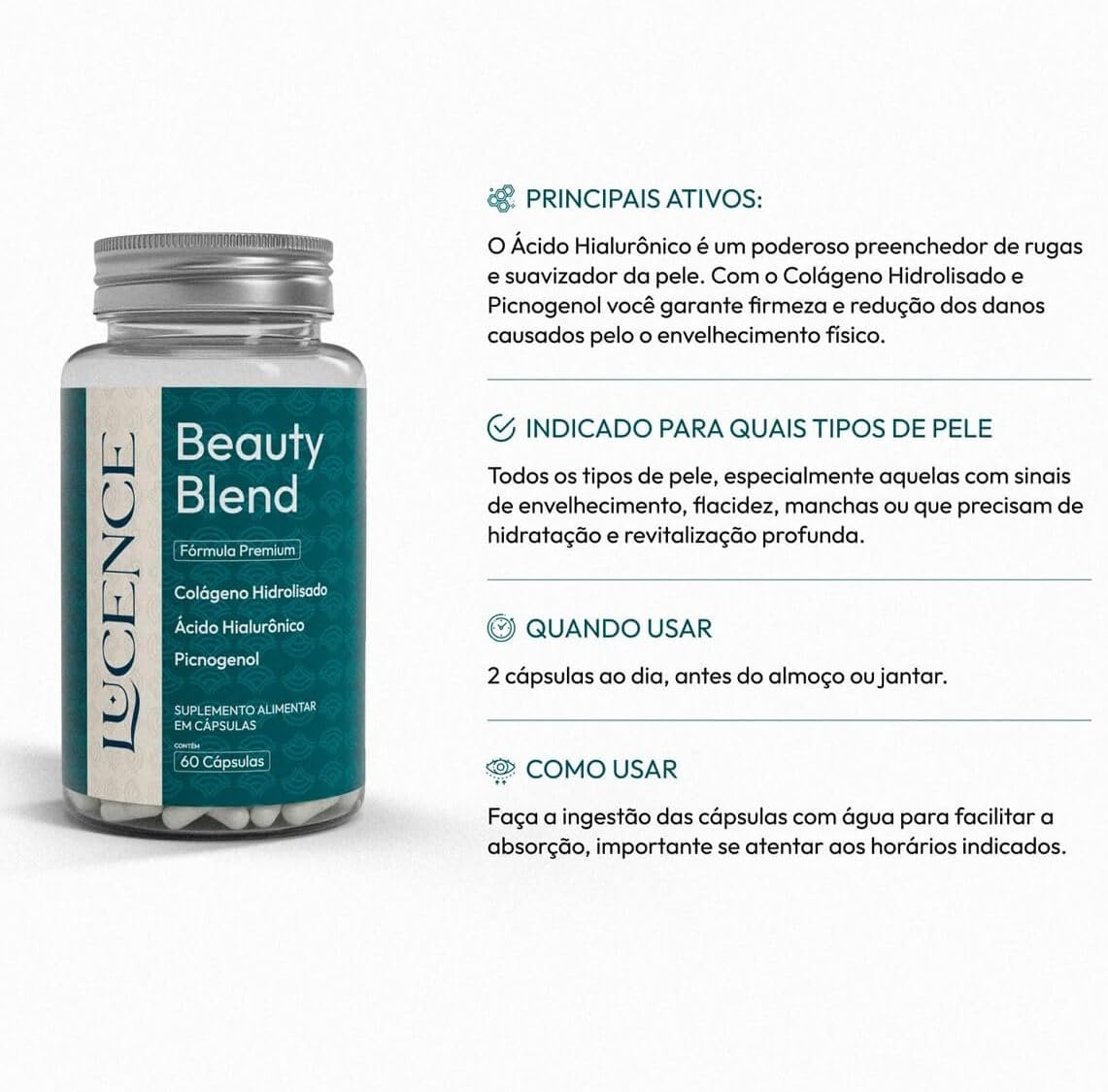 Kit Lucence Completo Sérum Eye Care + Sérum Facial + Vitamina Blend 5 Kit Lucence Completo Sérum Eye Care + Sérum Facial + Vitamina Blend - Imagem 7