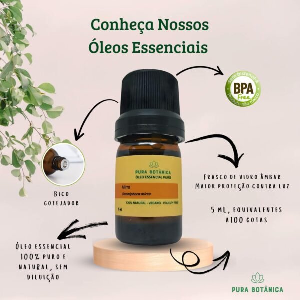 Óleo Essencial de Mirra 100% Puro e Natural, Ideal para Aromaterapia e Difusor - Pura Botânica - Imagem 4