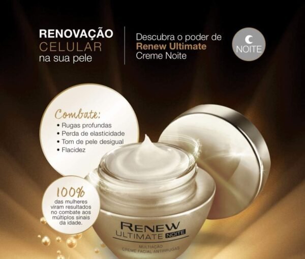 Avon Creme Renew Ultimate Noite Restauração 45+ - 50g - Imagem 2