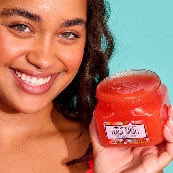 Tree Hut Shea Sugar Scrub Esfoliante Corporal - Peach Sorbet 510g - Imagem 10