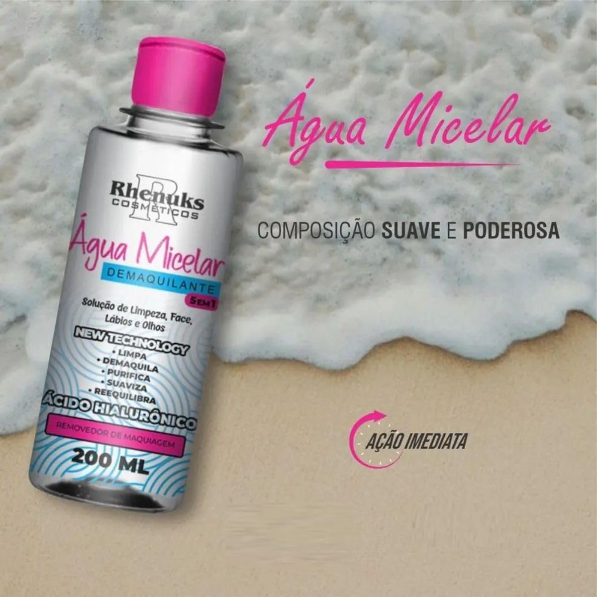 Kit 3 Água Micelar Demaquilante C Ácido Hialurônico 200ml 3 Kit 3 Água Micelar Demaquilante C Ácido Hialurônico 200ml - Imagem 3