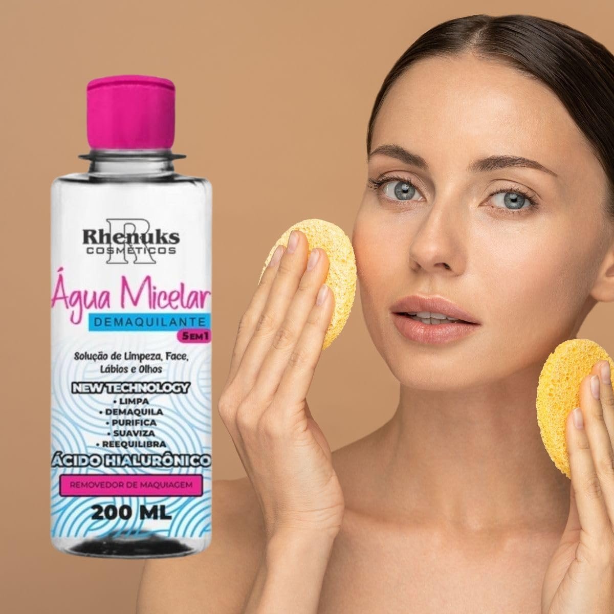 Kit 3 Água Micelar Demaquilante C Ácido Hialurônico 200ml 4 Kit 3 Água Micelar Demaquilante C Ácido Hialurônico 200ml - Imagem 4