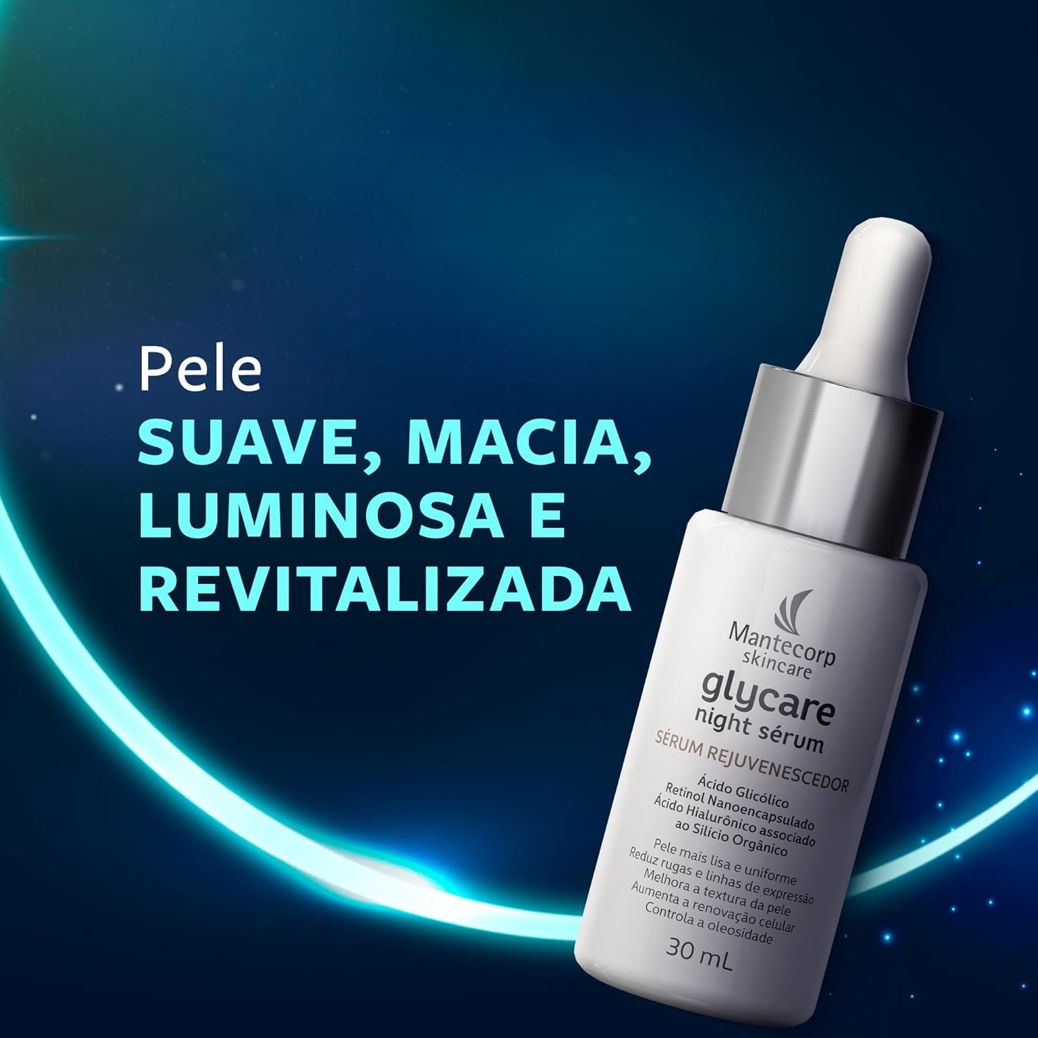 Mantecorp Glycare Night Sérum 30ML – Rejuvenescedor Facial Noturno com Ácido Hialurônico 4 Mantecorp Glycare Night Sérum 30ML – Rejuvenescedor Facial Noturno com Ácido Hialurônico - Imagem 4